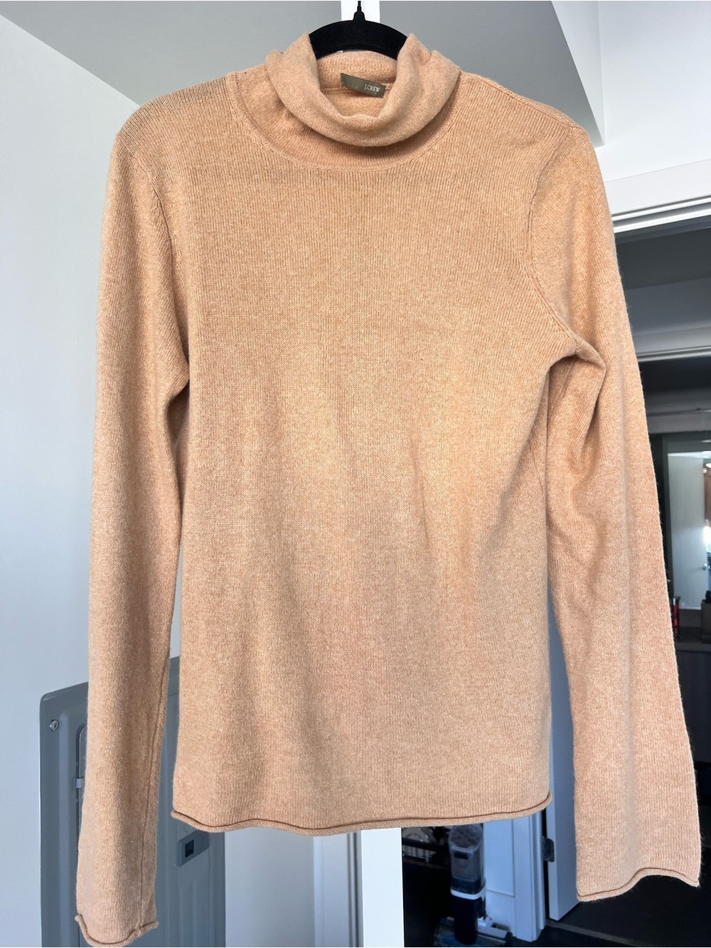 J.Crew Cashmere Turtleneck/Roll Neck Sweater Tan Size M/L